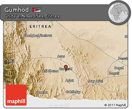 Satellite 3D Map of Gumhod