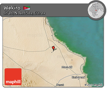 Satellite 3D Map of Wekiro
