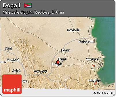 Satellite 3D Map of Dogalī