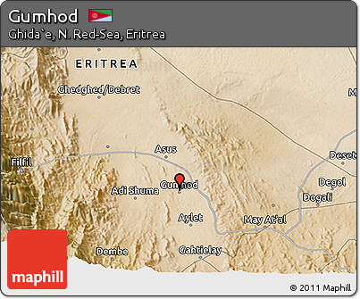 Satellite 3D Map of Gumhod