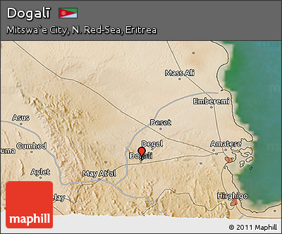 Satellite 3D Map of Dogalī