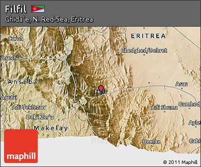Satellite 3D Map of Filfil
