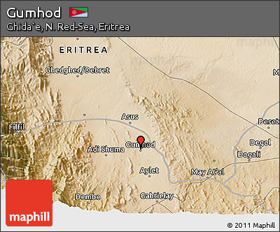 Satellite 3D Map of Gumhod