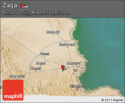 Satellite 3D Map of Zaga