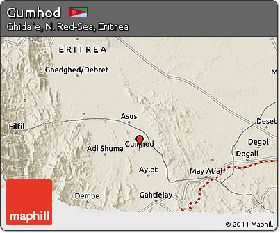 Shaded Relief 3D Map of Gumhod