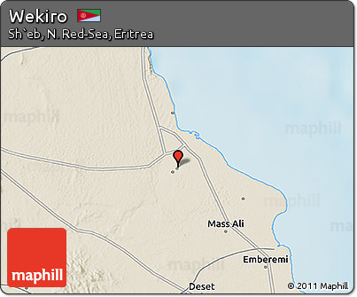 Shaded Relief 3D Map of Wekiro