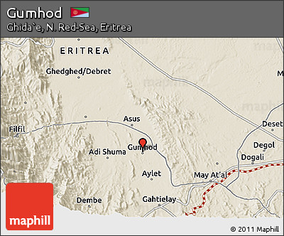 Shaded Relief 3D Map of Gumhod