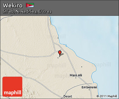 Shaded Relief 3D Map of Wekiro