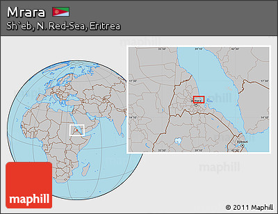 Gray Location Map of Mrara