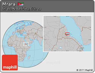 Gray Location Map of Mrara