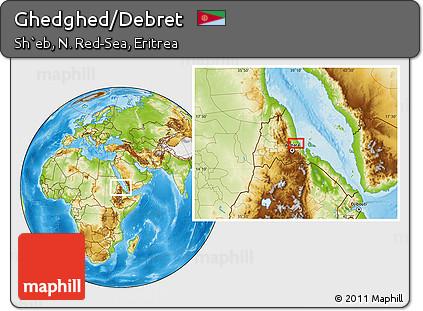 Physical Location Map of Ghedghed/Debret