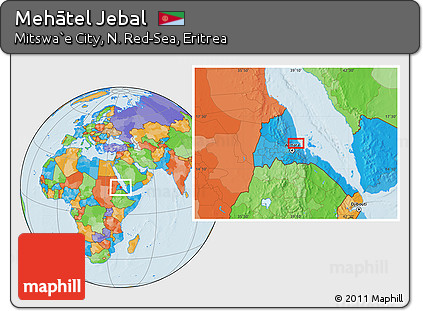 Political Location Map of Mehātel Jebal