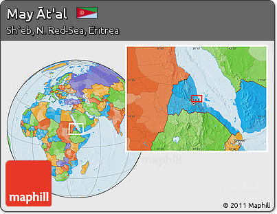 Political Location Map of May Āt'al