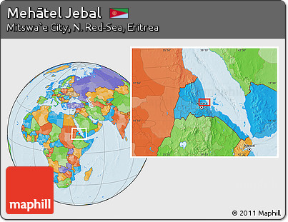 Political Location Map of Mehātel Jebal