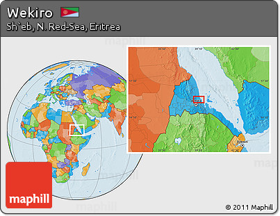 Political Location Map of Wekiro