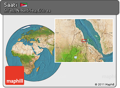 Satellite Location Map of Saati