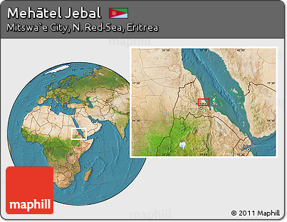 Satellite Location Map of Mehātel Jebal