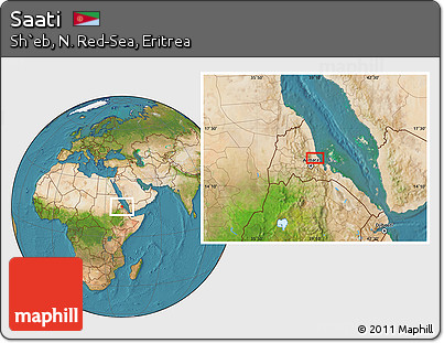 Satellite Location Map of Saati
