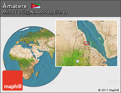 Satellite Location Map of Āmatere