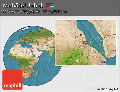 Satellite Location Map of Mehātel Jebal