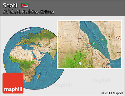Satellite Location Map of Saati