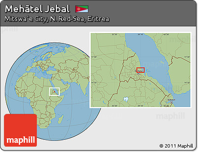 Savanna Style Location Map of Mehātel Jebal