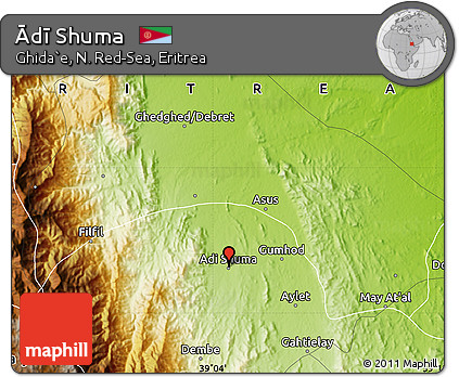 Physical Map of Ādī Shuma