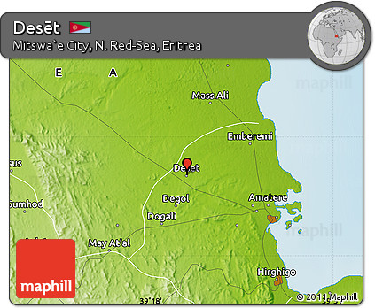Physical Map of Desēt