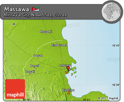 Physical Map of Massawa