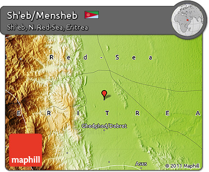 Physical Map of Sh'eb/Mensheb