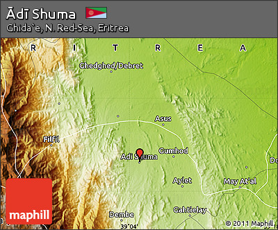 Physical Map of Ādī Shuma