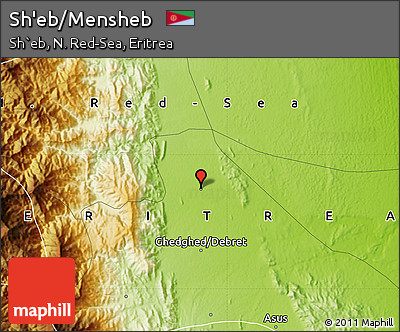 Physical Map of Sh'eb/Mensheb