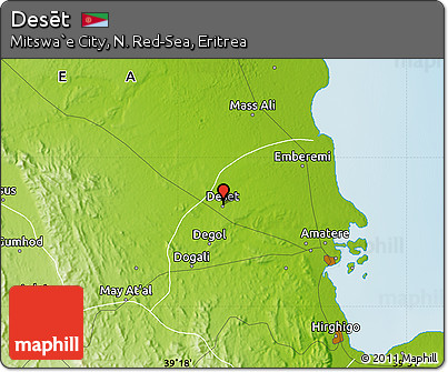 Physical Map of Desēt