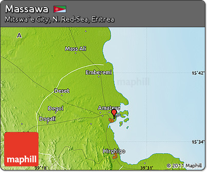 Physical Map of Massawa