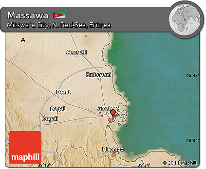 Satellite Map of Massawa