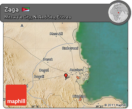 Satellite Map of Zaga