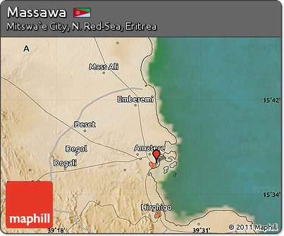 Satellite Map of Massawa