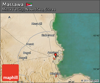 Satellite Map of Massawa