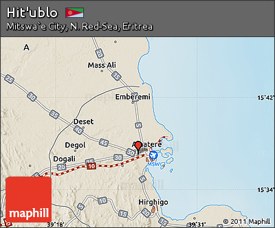 Shaded Relief Map of Hit'ublo