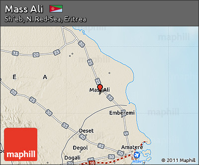 Shaded Relief Map of Mass Ali