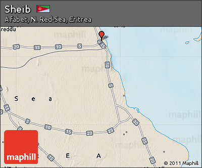 Shaded Relief Map of Sheib