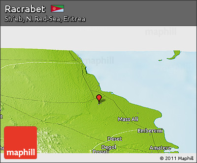 Physical Panoramic Map of Racrabet