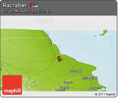 Physical Panoramic Map of Racrabet