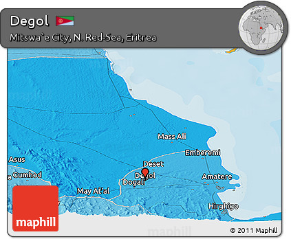 Political Panoramic Map of Degol