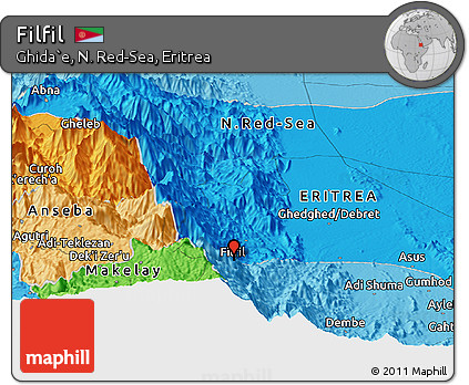 Political Panoramic Map of Filfil