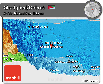 Political Panoramic Map of Ghedghed/Debret