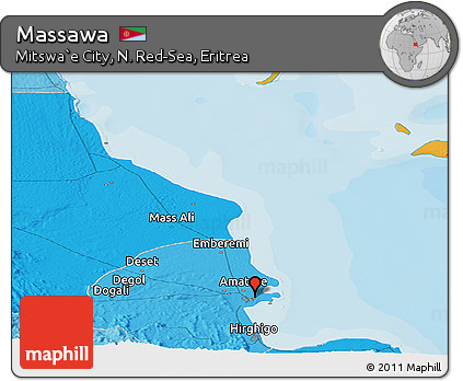 Political Panoramic Map of Massawa