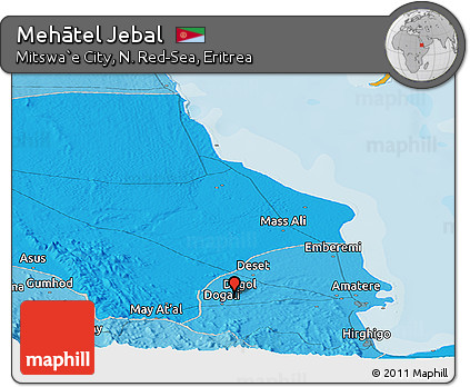 Political Panoramic Map of Mehātel Jebal