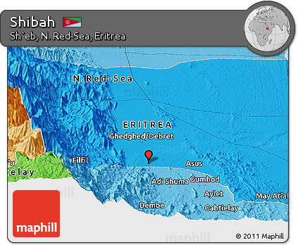 Political Panoramic Map of Shibah