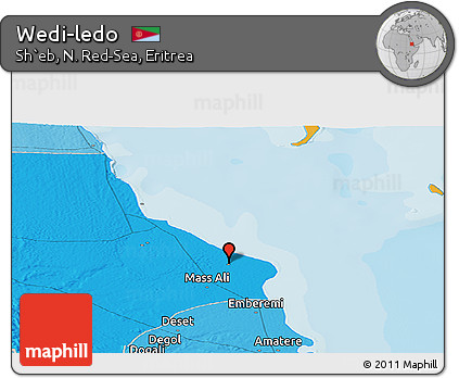 Political Panoramic Map of Wedi-ledo